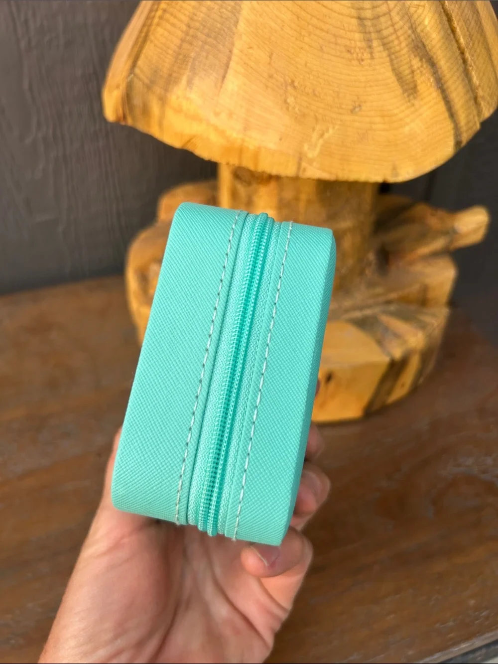 Turquoise Travel Jewelry Case - Compact Jewelry Organizer